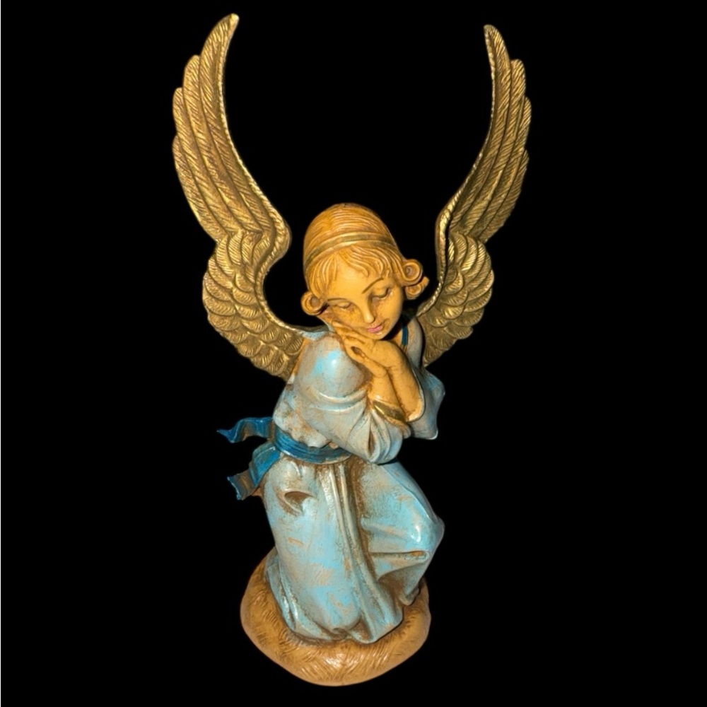 Vintage 1993 Fontanini 5" Scale Kneeling Angel Nativity Depose Italy